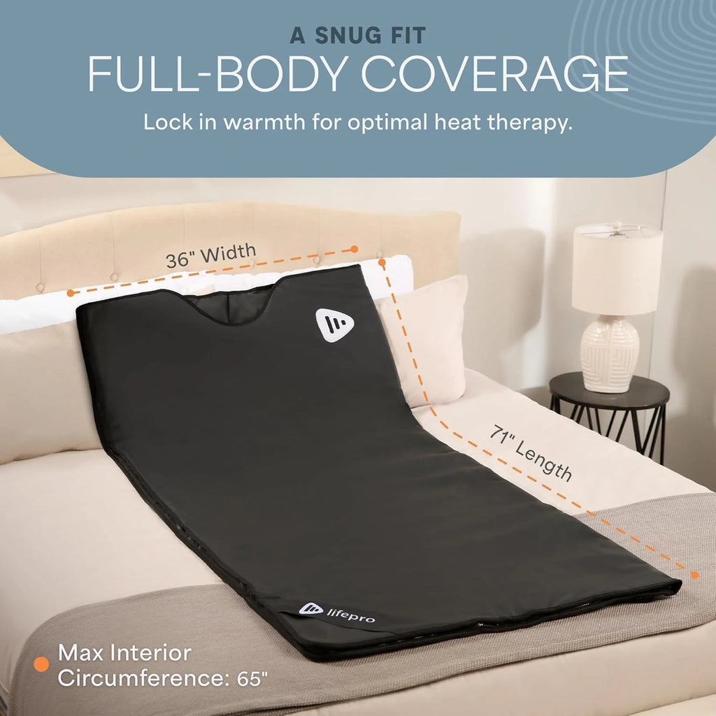 LifePro RejuvaWrap Infrared Sauna Blanket - 71 x 36 in, 9 Heat Levels