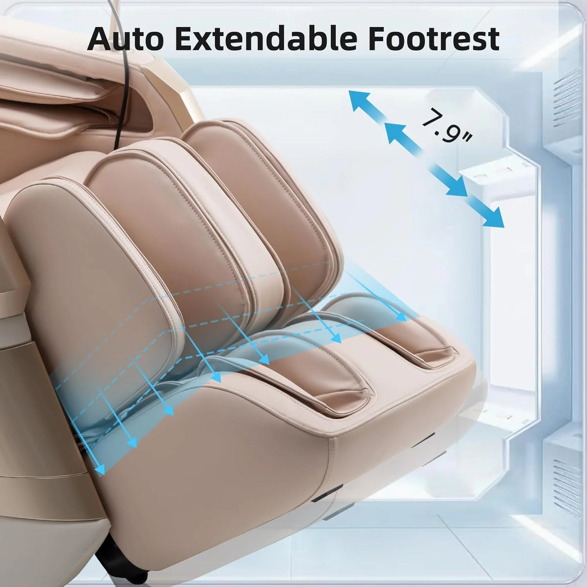 MassaMAX 4D Full Body Massage Chair With Auto Footrest, SL Track, Zero Gravity, Heating, Golden - MT339