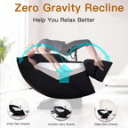 F&G Full Body Zero-Gravity SL Track Massage Chair With 5 Level Heating And Foot Rollers