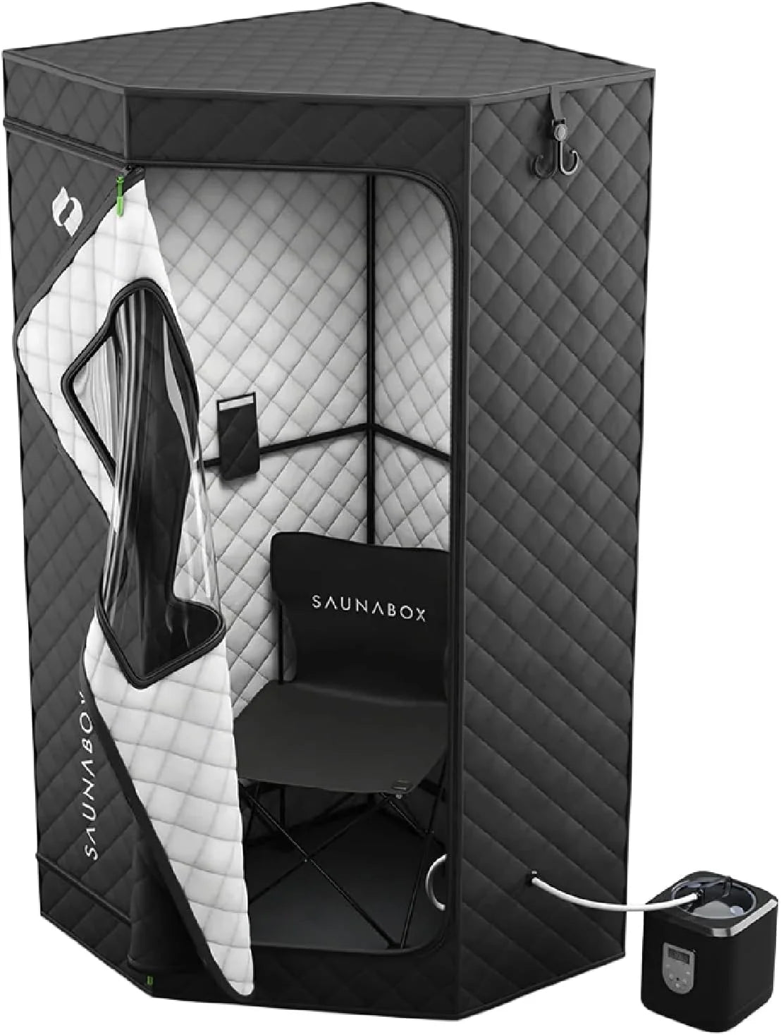 SAUNABOX Personal Steam Sauna Tent With Chair Mat And Case - SmartSteam Kit Pro