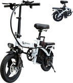 Ebikes for Adults, 400W Motor 22MPH Max Speed, 14” Tire, 48V 15AH Removable Battery for Electric Bike, Multi-Shock Absorption, City Commuter, Foldable Adult Electric Bicycles