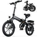 Electric Bike for Adults 500W Motor, 20 mph Folding Ebike, 14"/16"/20" Adults Electric Bicycles with Smart Uphill, 280.8Wh Battery, 25 Miles PAS Range, Mini E Bikes for Adults and Teens-isinwheel