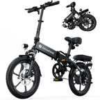 Electric Bike for Adults 500W Motor, 20 mph Folding Ebike, 14"/16"/20" Adults Electric Bicycles with Smart Uphill, 280.8Wh Battery, 25 Miles PAS Range, Mini E Bikes for Adults and Teens-isinwheel