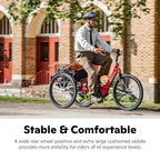 2025 Schwinn Meridian Adult Tricycle Bike Mens and Womens Three Wheel Beach Cruiser 26-inch Wheels Low Step-Through Frame Wide Seat Rear Folding Basket Sin