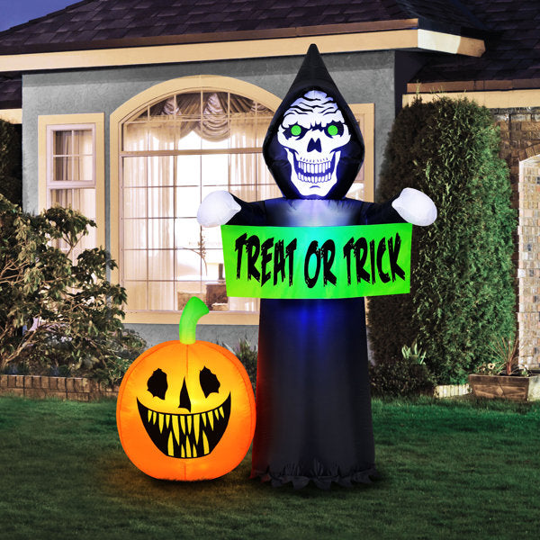Staked Halloween Jack-O-Lantern Inflatable Outdoor Decoration