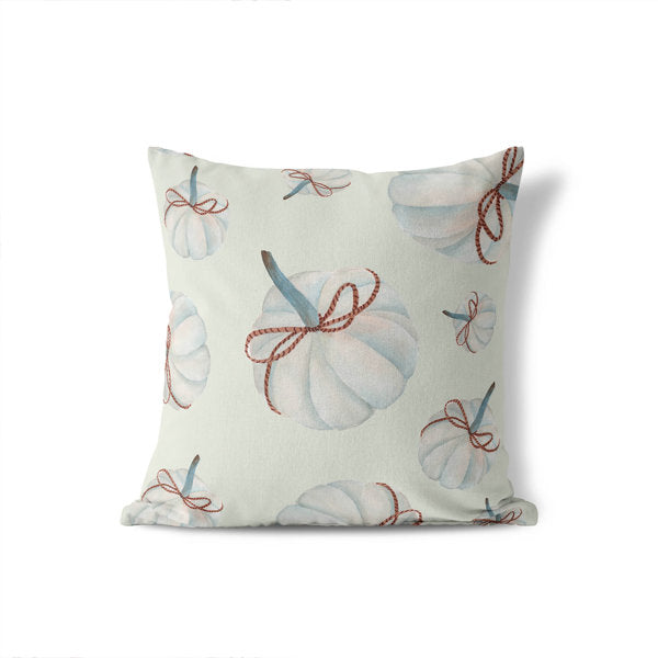 Pumpkin with Bow Decorative Seasonal Throw Pillow