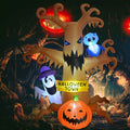 GOOSH 8 FT LED-Lit Halloween Inflatable Haunted Tree with Ghost Pumpkin & Owl