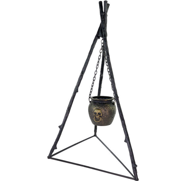 Haunted Hill Farm 4.7-Ft. Touch-Activated Animated Witch Cauldron Halloween Accessory