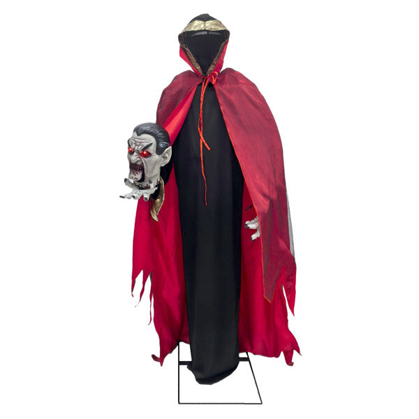 Haunted Hill Farm 5ft 11in Decapitated Vampire Holding Head Halloween Animatronic with Motion and Red LED Eyes