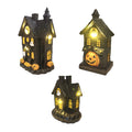 Haunted Hill Farm Spooky Lighted LED 3-Piece Haunted House Set Halloween Decoration