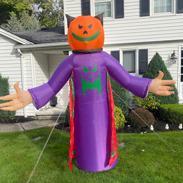 Staked Halloween Jack-O-Lantern Outdoor Lights