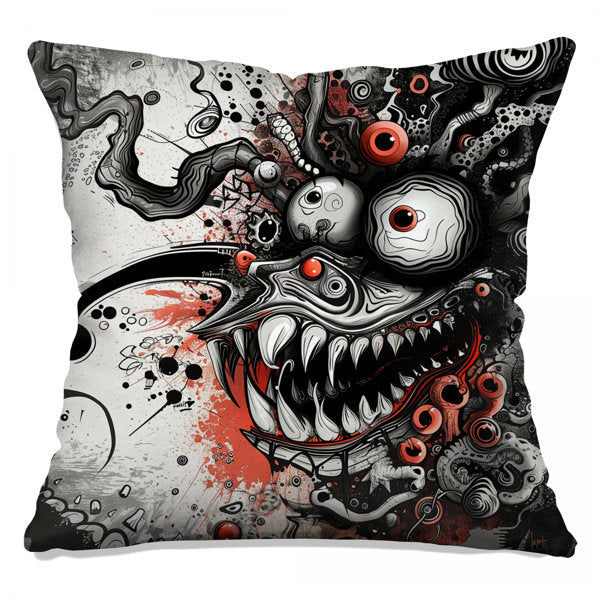 Monster Throw Pillow, Abstract Double Sided Pillows