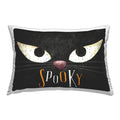 Spooky Cat Eyes Decorative Printed Throw Pillow Design by Nicole DeCamp