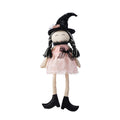 29"H Halloween Pink Fabric Dressed Witch Sitter