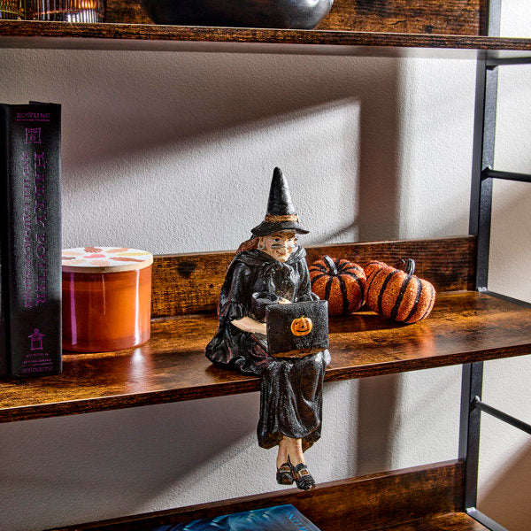 12" Resin Witch Sitter With Laptop