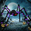 Decoration Spider 60 Inch Light Up Giant Big Spider For Indoor Outdoor Halloween Decoration Garden Home Haunted House Decoration (1Pack)