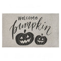 Welcome Pumpkin Minimal Outdoor Door Mat, design by Caverly Smith, 18"x30"