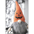 Set of 2, 8.3x4.7x23.5" Fabric Sitting Gnome with Orange Knit Hat, for Halloween Decor