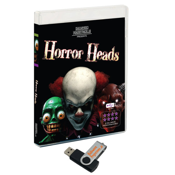 Horror Heads Halloween Projection Video on USB