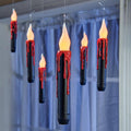 Orange 6 ct 7 in. LED Iridescent Candles with Red Dripping Blood Candle