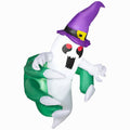 4ft Inflatable Halloween Decoration, Lighted Window Sticker Ghost in Hat, Blow Up Outdoor LED Yard Display, Waterproof