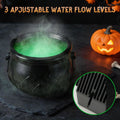 Halloween Floating Potion Cauldron Set with Green Mist Maker and 3-Speed Water Pump, DIY Levitating Potion Bottle Witch's Cauldron with Eerie Green Glow, Splash-Proof, 16.5 in. Indoor Tabletop Decor for Mantel, Dining Table, Halloween Party