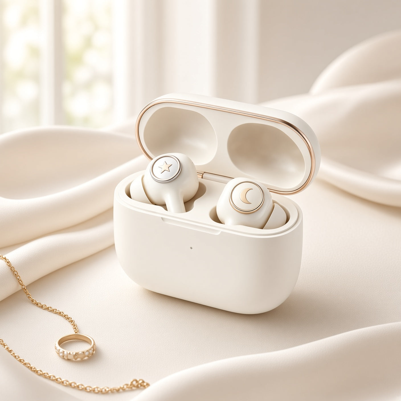 Lunar Magnetic Earring TWS Earbuds with Charging Case