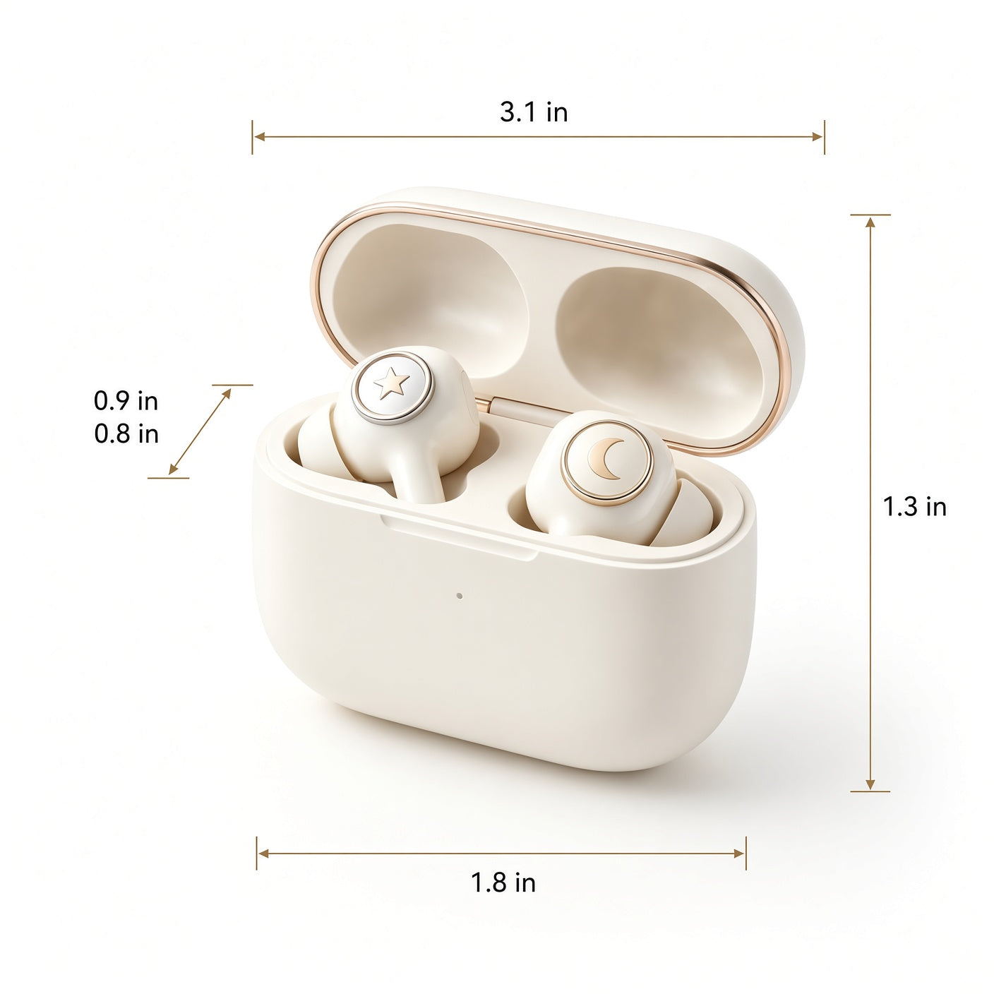 Lunar Magnetic Earring TWS Earbuds with Charging Case