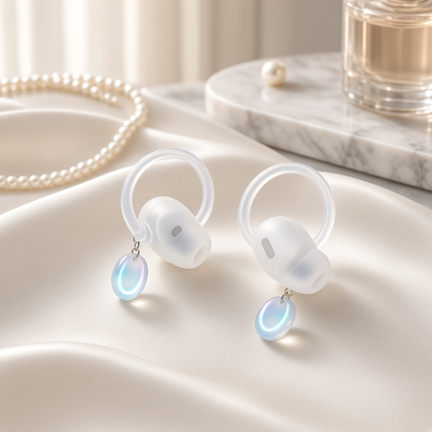 Lunar Magnetic Earring TWS Earbuds with Portable Charging Case