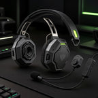 Octagonal Mecha Wired Over-Ear Gaming Headset with Detachable Boom Mic