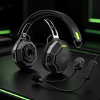Octagonal Mecha Wired Over-Ear Gaming Headset with Detachable Boom Mic