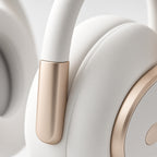 White Gold Open-Ear Hanging Headset with Detachable Boom Mic