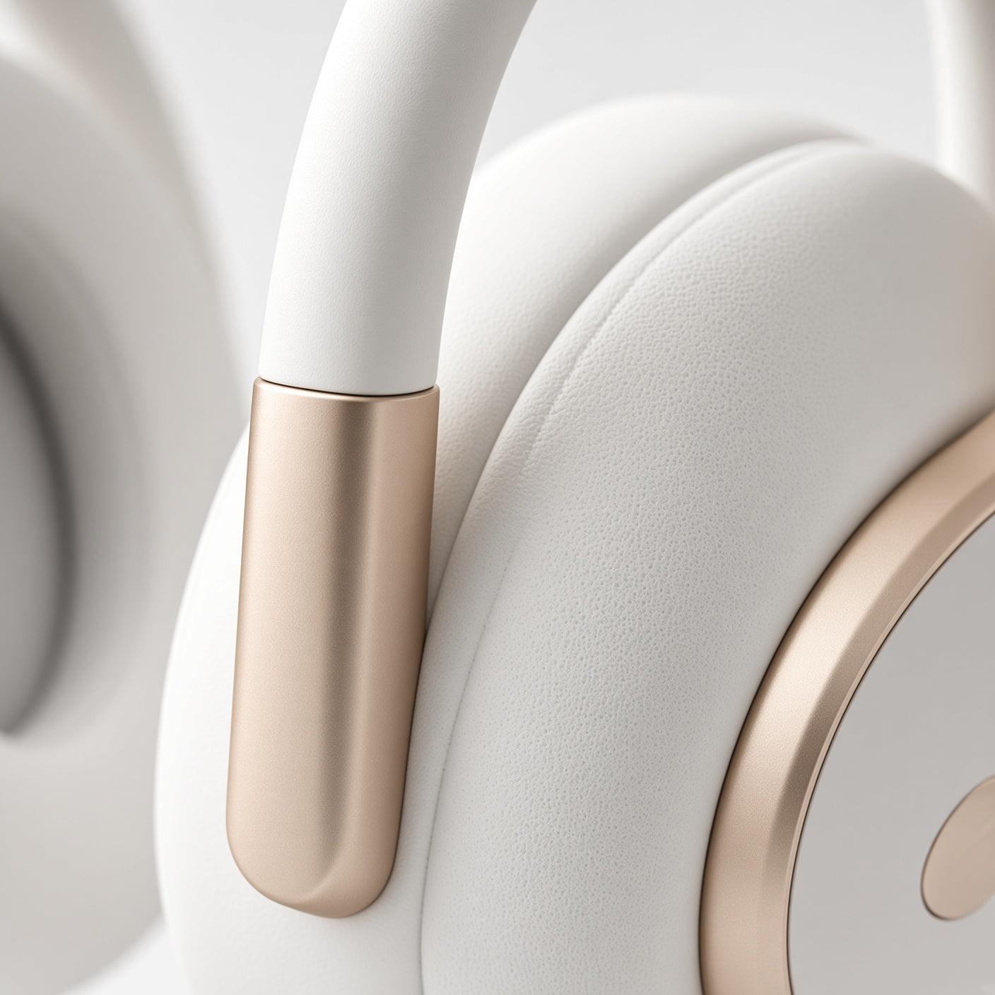 White Gold Open-Ear Hanging Headset with Detachable Boom Mic
