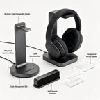 Aluminum Modular Headphone Stand, Detachable Multi-Style Headset Holder