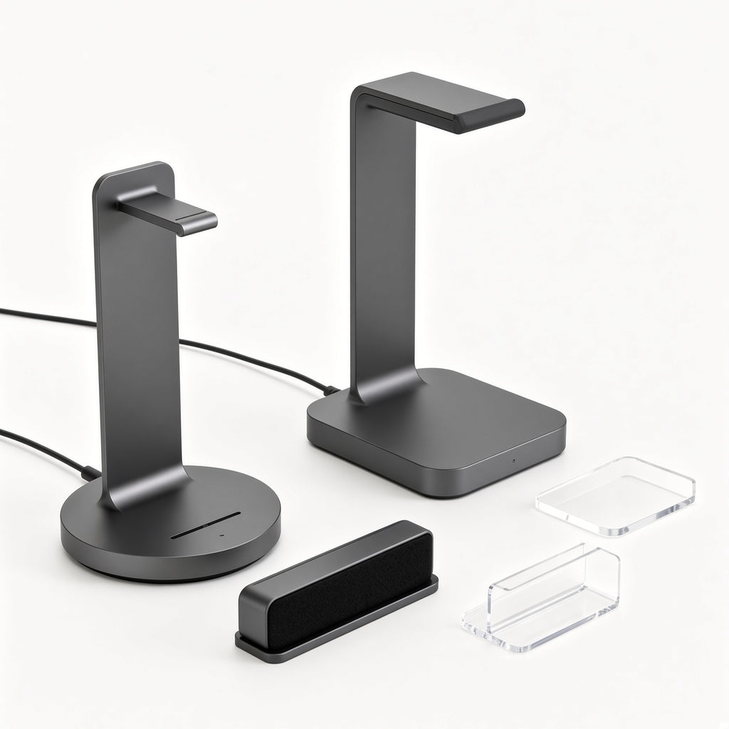 Aluminum Modular Headphone Stand, Detachable Multi-Style Headset Holder