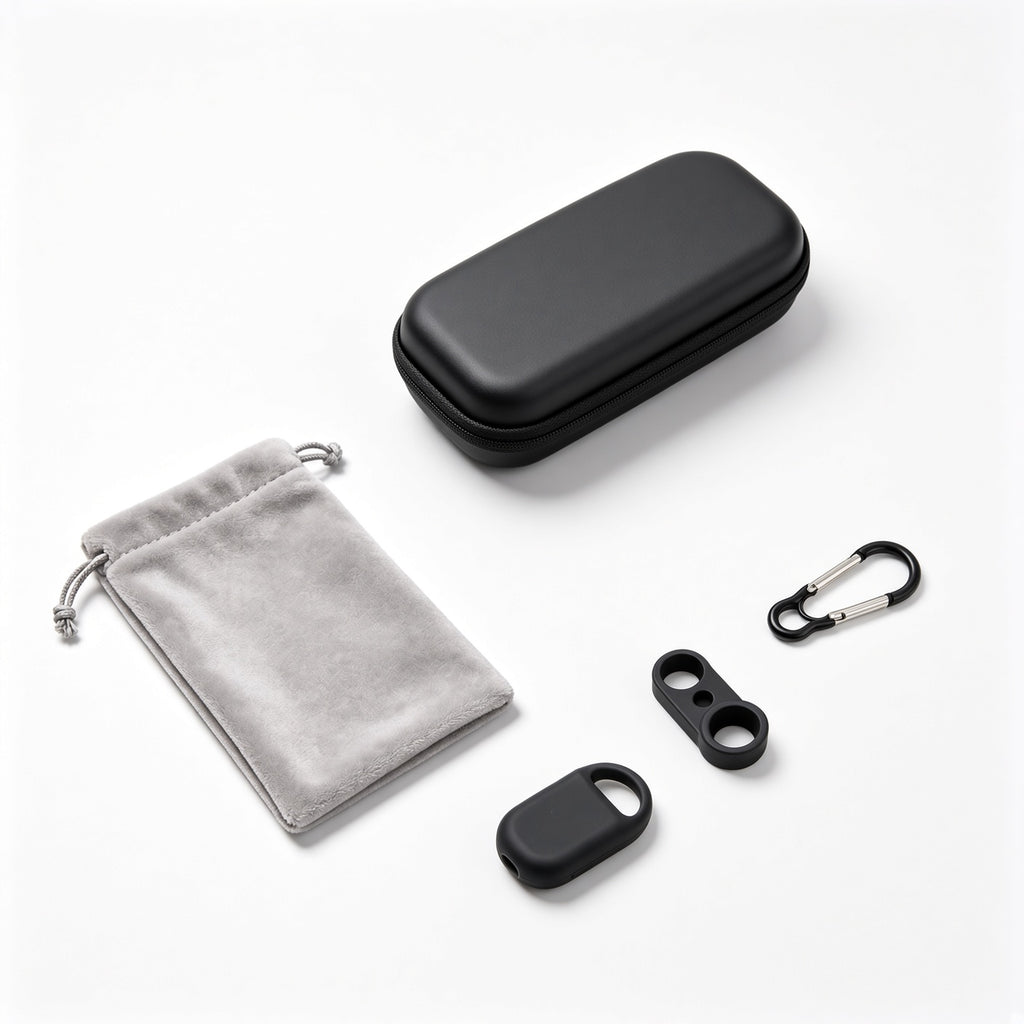Headphone Travel Accessory Kit with Hard EVA Case & Velvet Pouch