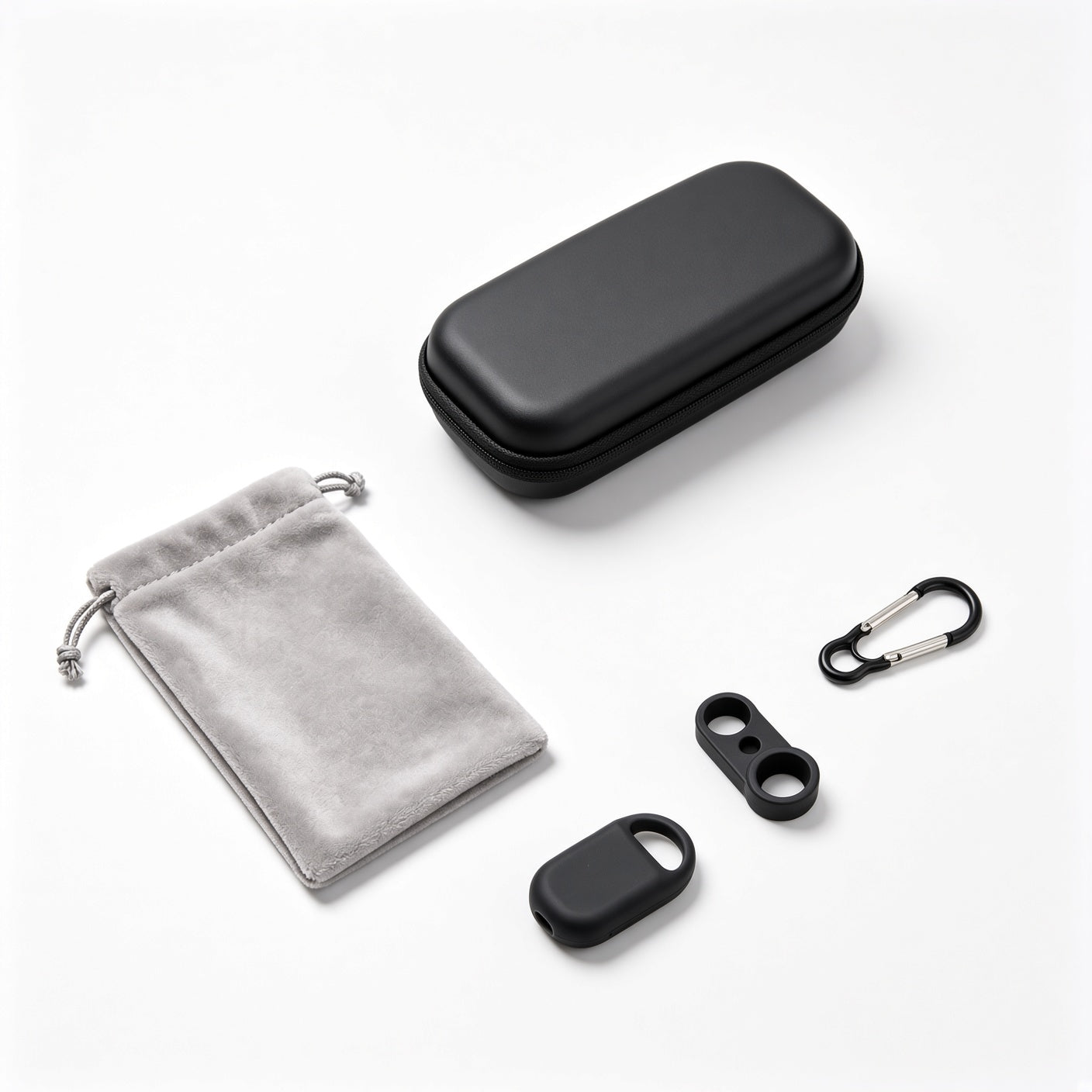 Headphone Travel Accessory Kit with Hard EVA Case & Velvet Pouch