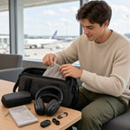 Headphone Travel Accessory Kit with Hard EVA Case & Velvet Pouch