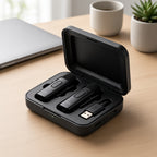 Dual Wireless Lavalier Microphone with Charging Case
